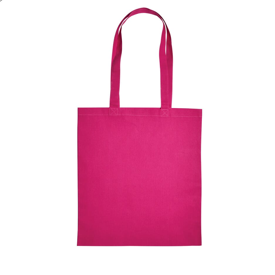 Baumwolltasche mit langen Henkeln, 140 gr/m² - Rosa (PMS212C) / Rosa
