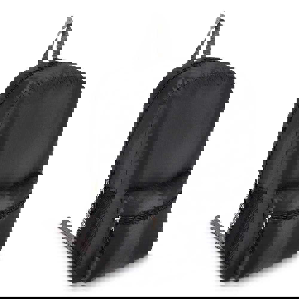 190T gerecycled PET lichtgewicht rugzak 30.5 x 12.7 x 42 cm 16 L - Zwart