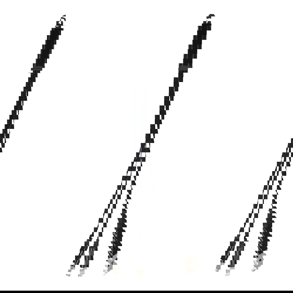 2-in-1 Charging Cable USB-A/C to USB-C &amp; Lightning Aluminium - Black