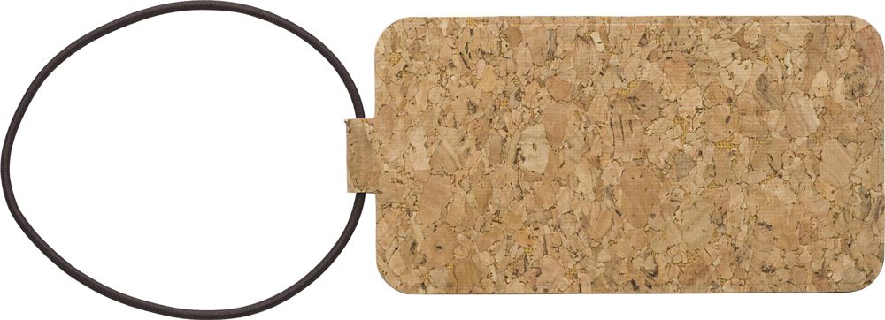 Cork luggage tag Makai - brown