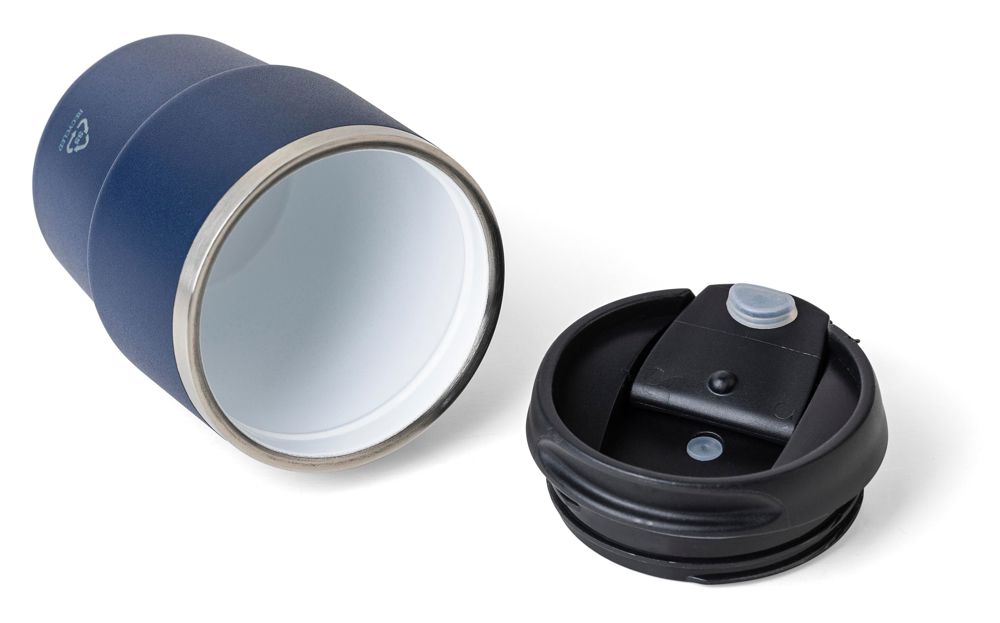 ?Gerecycled roestvrijstalen dubbelwandige drinkbeker (175 ml) Oli