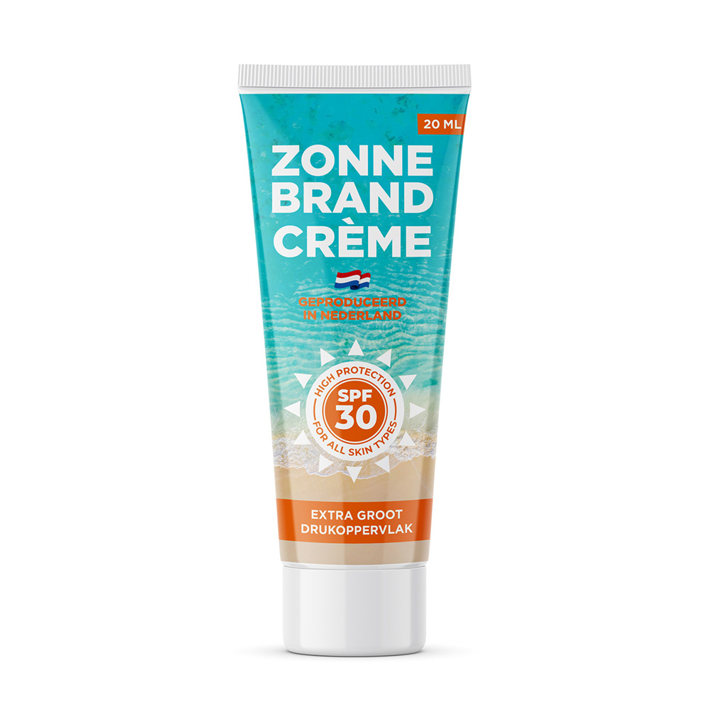 Sonnencreme LSF 30 – 20 ml Tube mit vollfarbigem Aufdruck