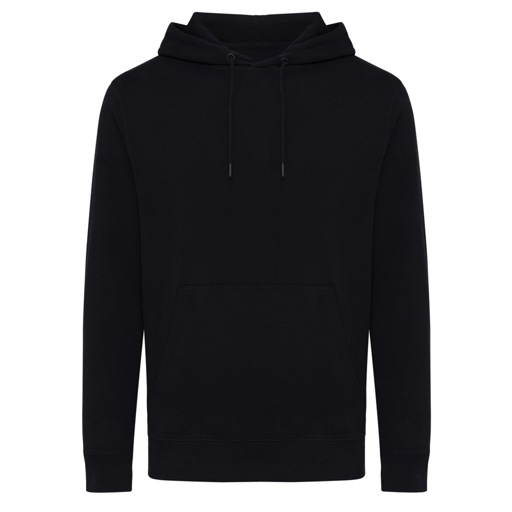 IQONIQ Rila lightweight recycled cotton hoodie - black (± PMS Black)
