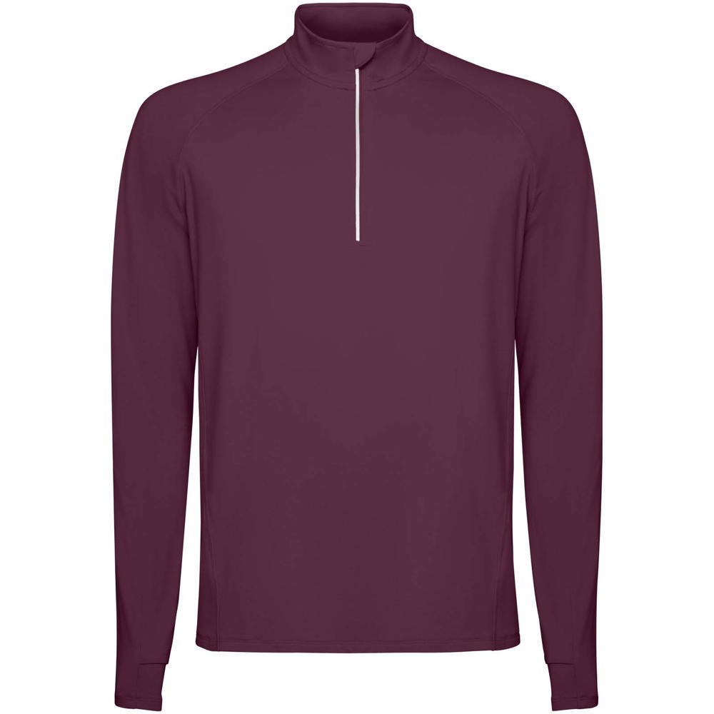Estambul long sleeve men's half zip sweatshirt - Plum red