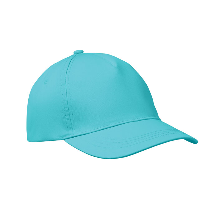 BUZZ - 5 panel baseball cap 160 gr/m - Turquoise