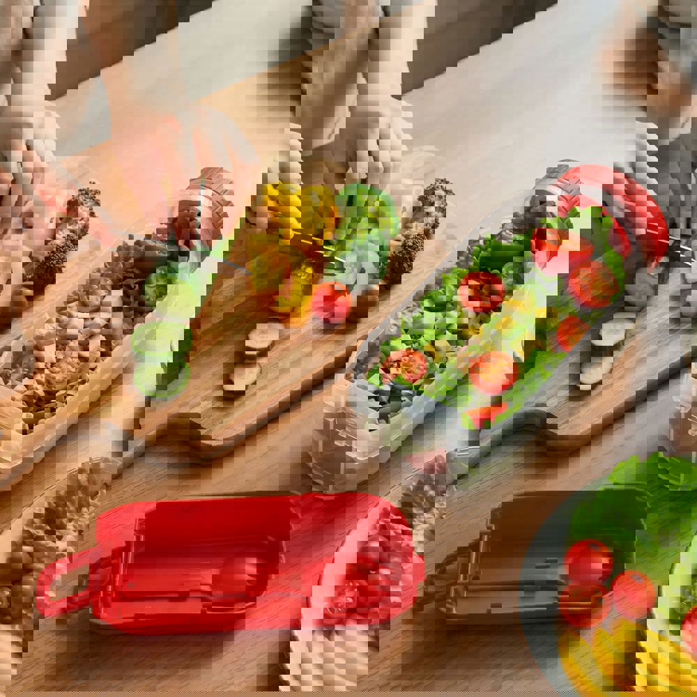 Alles-in-één Lunchkom met Sausvakje en Lepel-Vork