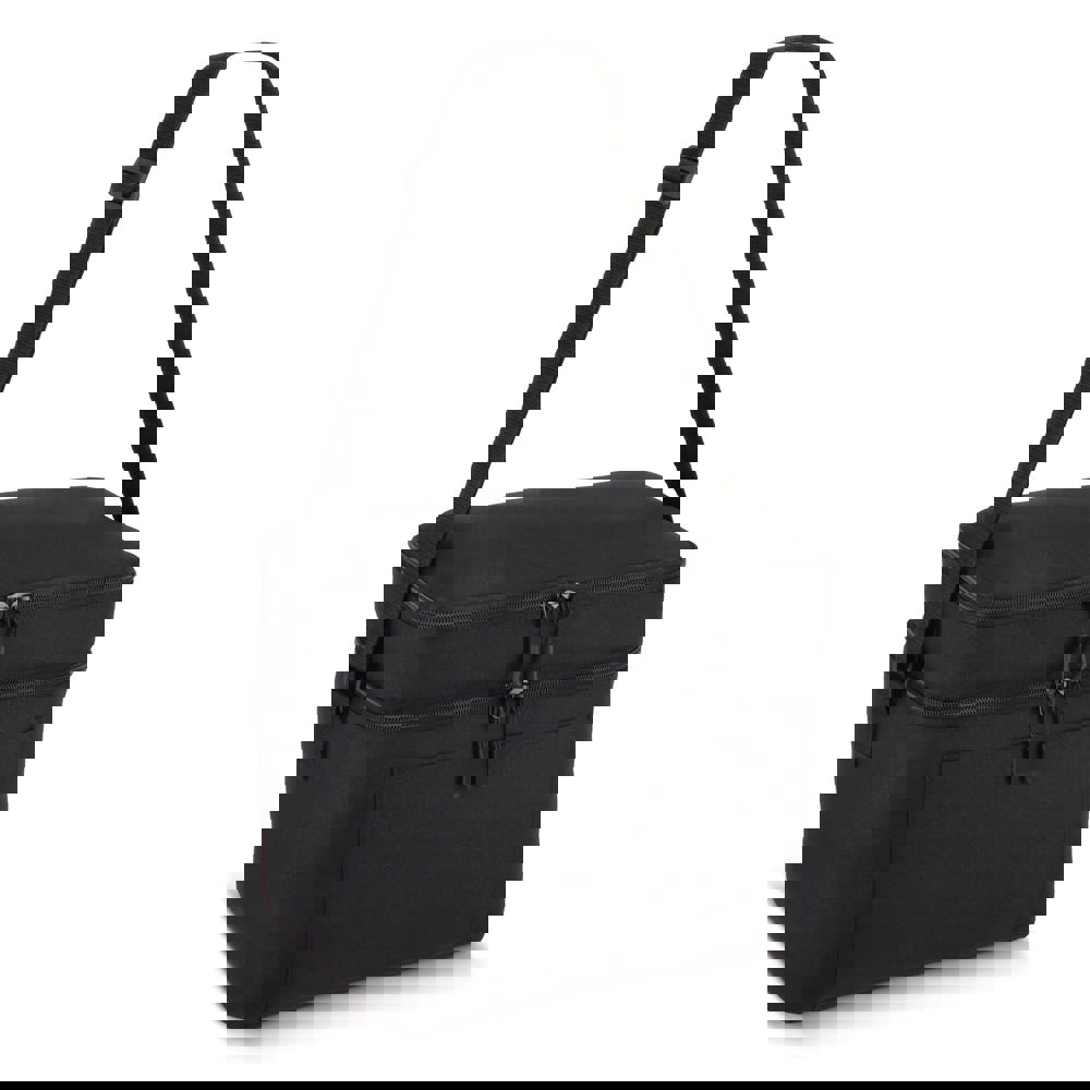 600D gerecycled PET koeltas met twee vakken 30 x 20 x 24 cm 12 L - zwart