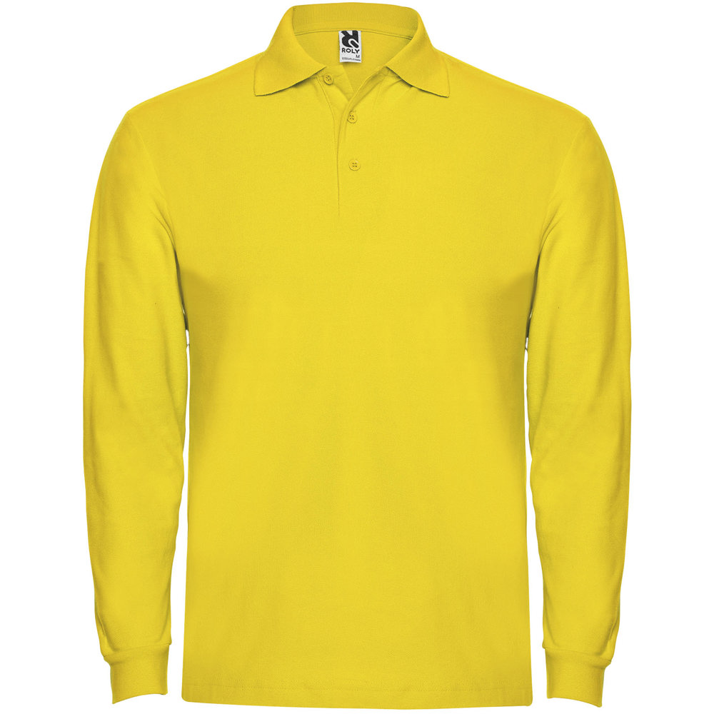 Estrella long sleeve men's polo - yellow