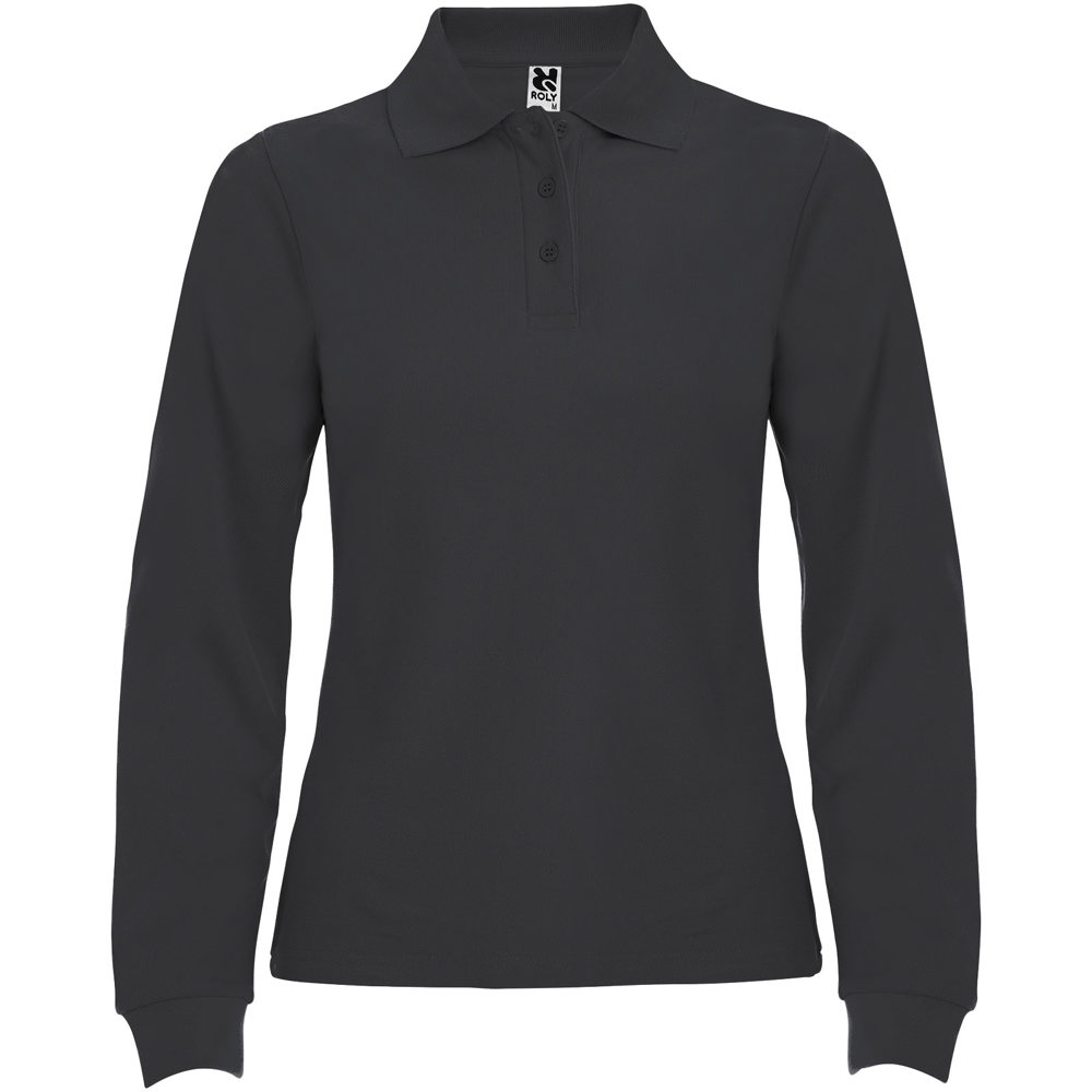Estrella long sleeve women's polo - Dark Lead