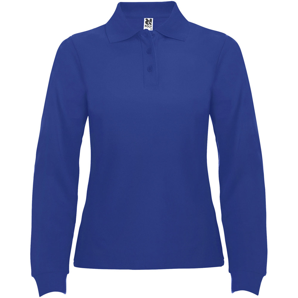 Estrella long sleeve women's polo - Royal blue