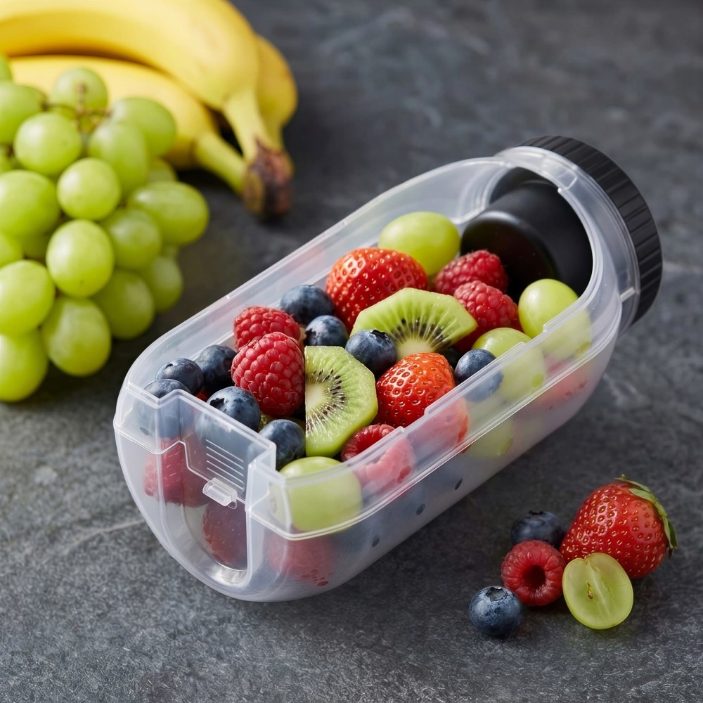 Alles-in-één Lunchkom met Sausvakje en Lepel-Vork