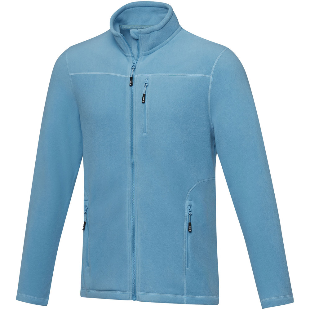 Amber men's GRS recycled full zip fleece jacket - NXT blue