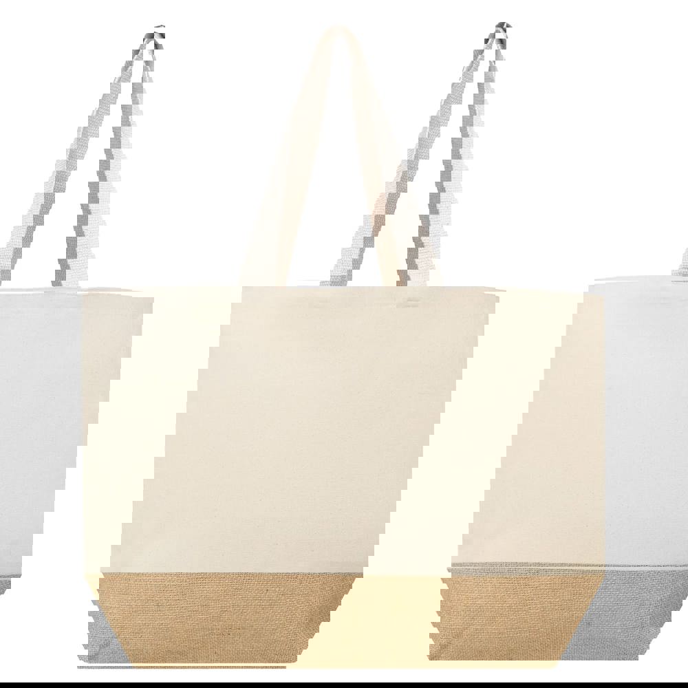 Baumwoll Shopper mit Jute Boden