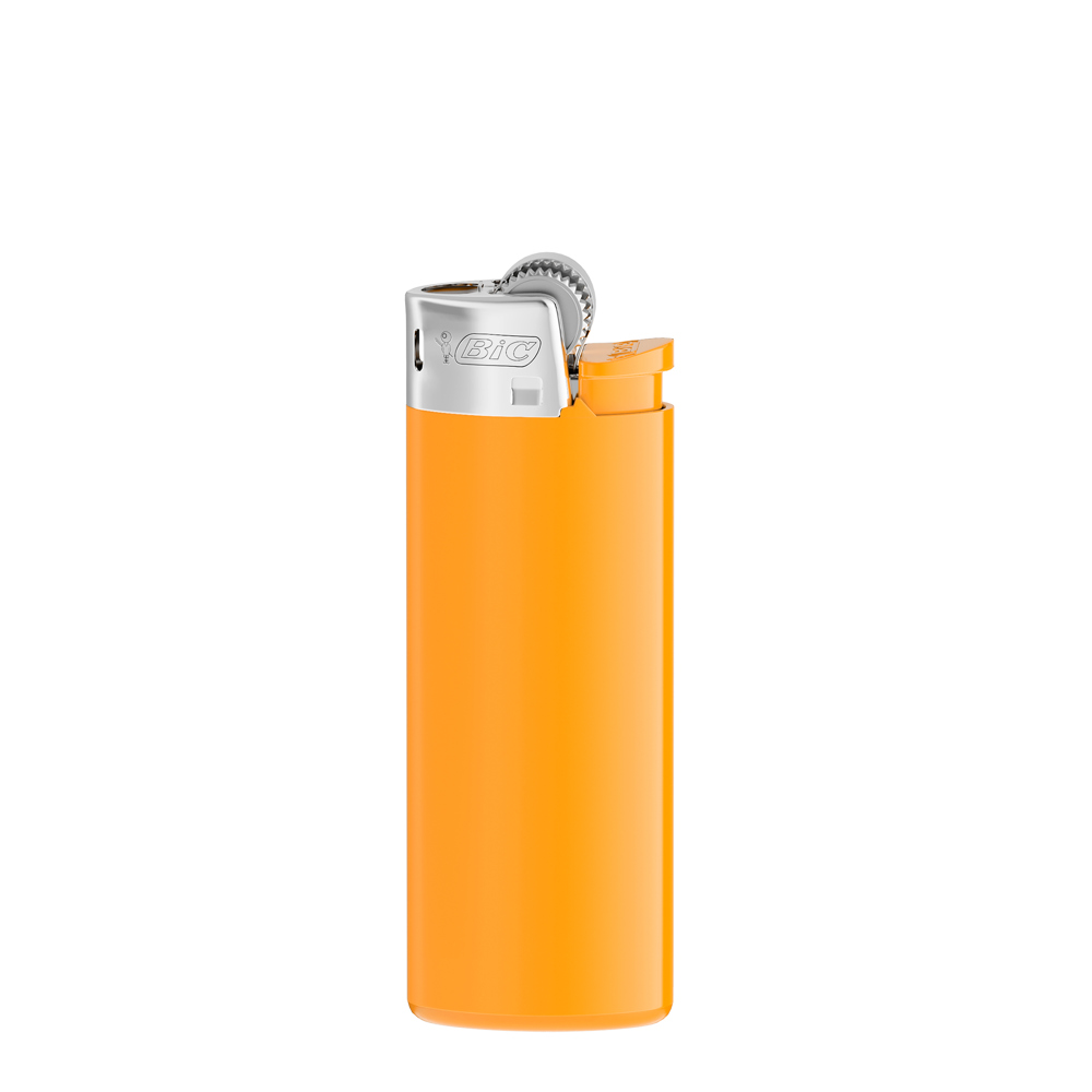 BIC® J25 Standard Lighter - Orange Pastel Body / Orange Pastel Base / Orange Pastel Fork / Chrome Hood