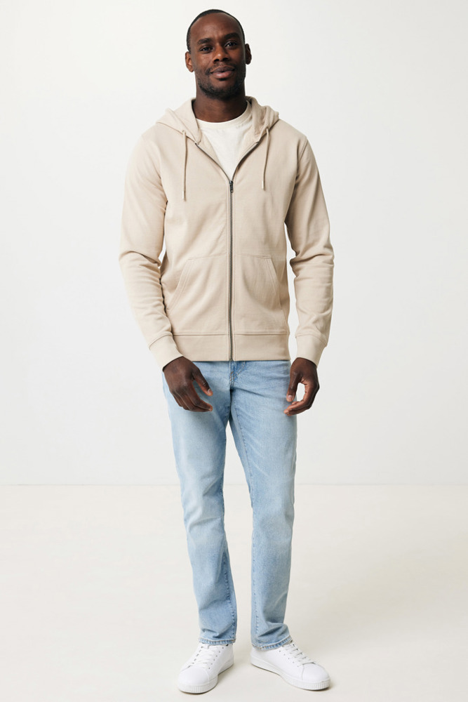 IQONIQ Abisko recycled cotton zip through hoodie