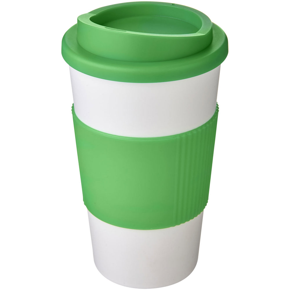 Americano® 350 ml insulated tumbler with grip - White, Green