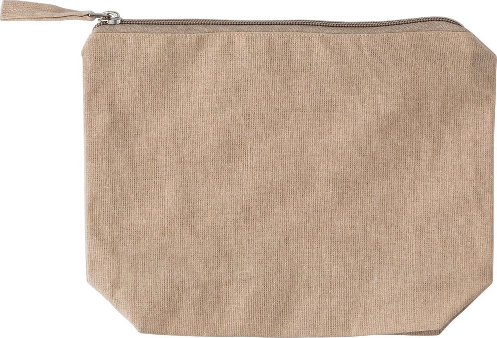 Gerecyclede katoenen cosmetische tas (180 gsm) Cressida - khaki (écru)