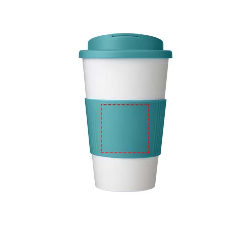Americano® 350 ml tumbler with grip & spill-proof lid