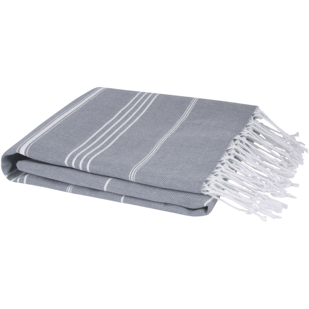 Anna 150 g/m² hammam cotton towel 100x180 cm - Grey
