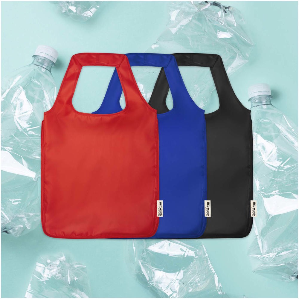 Ash RPET large foldable tote bag 14L