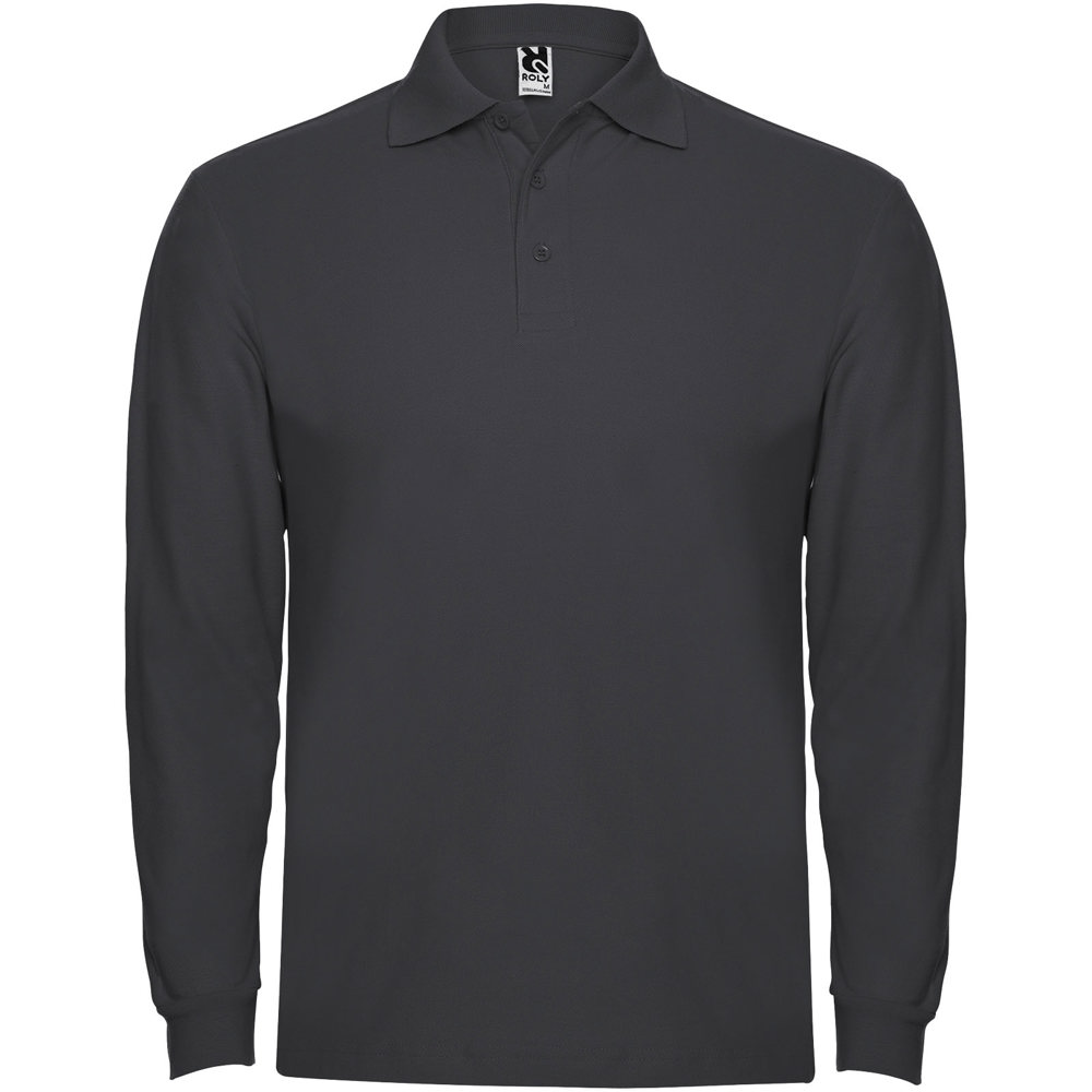 Estrella long sleeve men's polo - Dark Lead