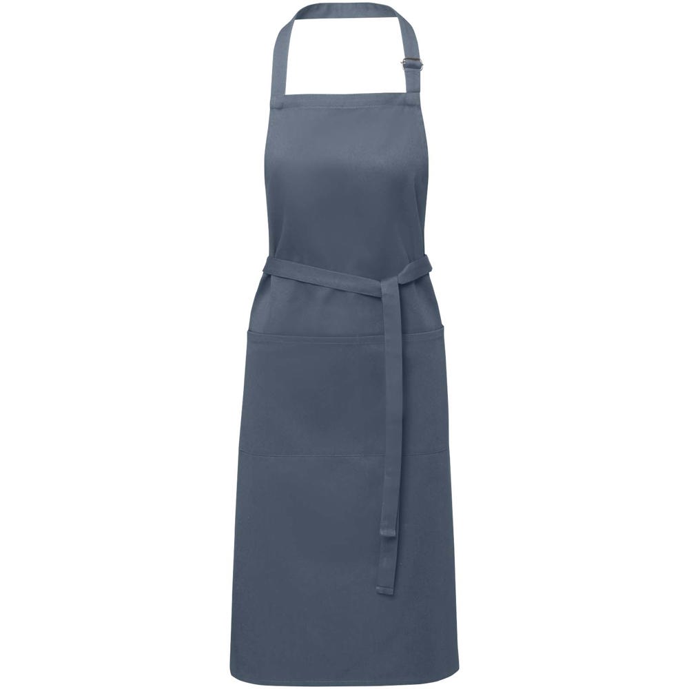 Andrea 240 g/m² apron with adjustable neck strap - Hale Blue