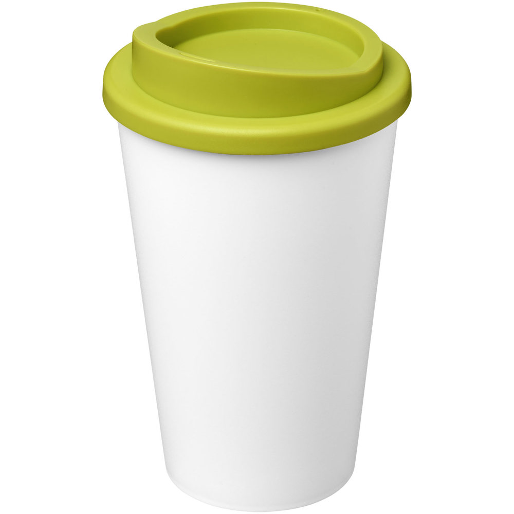 Americano® Eco 350 ml recycled tumbler - White, Lime