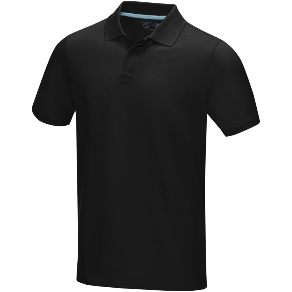 Graphite short sleeve men’s organic polo - black