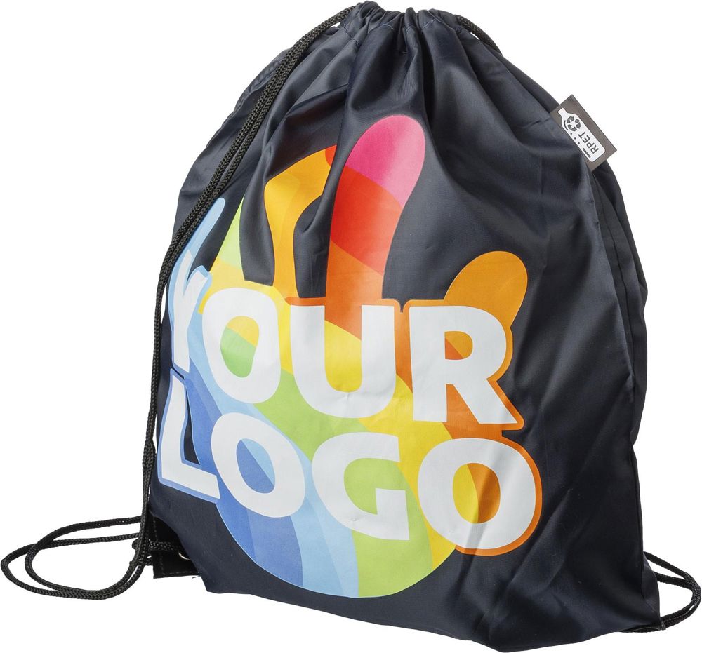 Recycled rPET polyester (210D) drawstring backpack Enrique