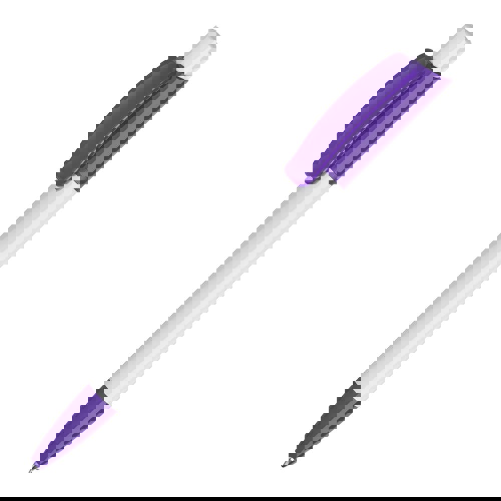 Ball pen Kamal hardcolour - White / Purple