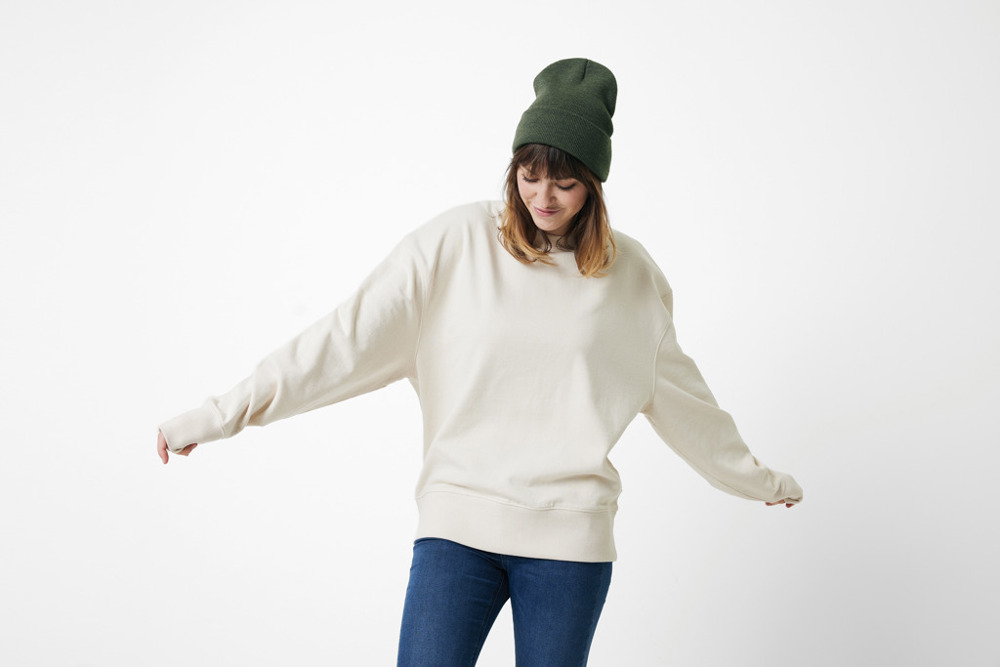 IQONIQ Kruger Relax-Rundhals-Sweater aus recycelt. Baumwolle