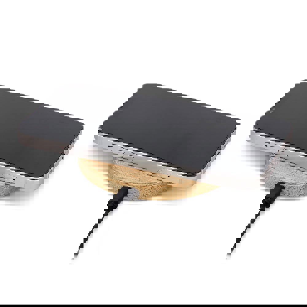 Draadloze oplader bamboe 15W