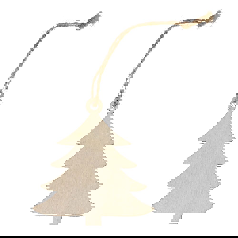 Baumförmiges Weihnachtsornament aus Holz