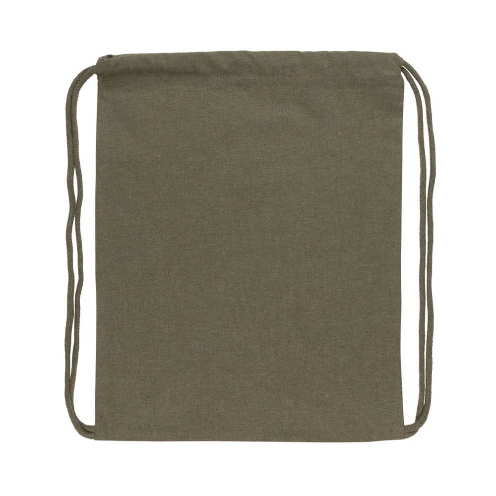 Impact AWARE™ recycled cotton drawstring backpack 145g