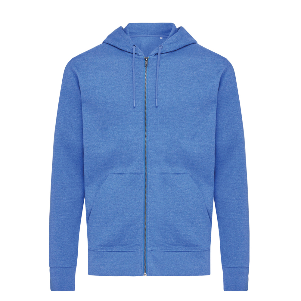 IQONIQ Abisko recycled cotton zip through hoodie - heather blue (± PMS heather blue)