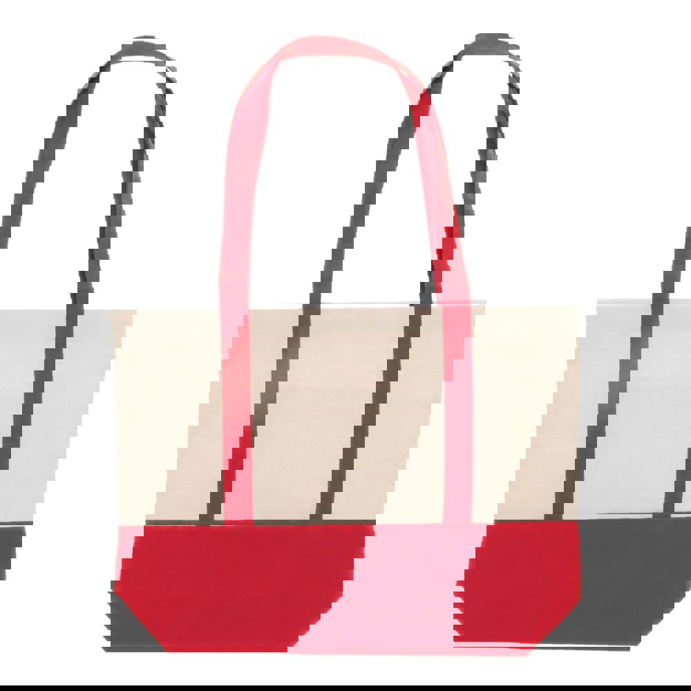 Beach bag cotton canvas OEKO-TEX® 280g/m² 42x10x30cm