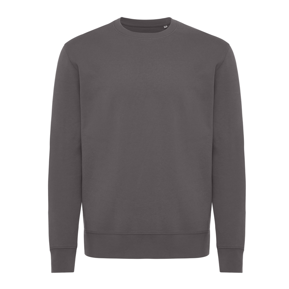 IQONIQ Kruger relaxed recycled cotton crew neck - anthracite (± PMS 19-3900 TCX)