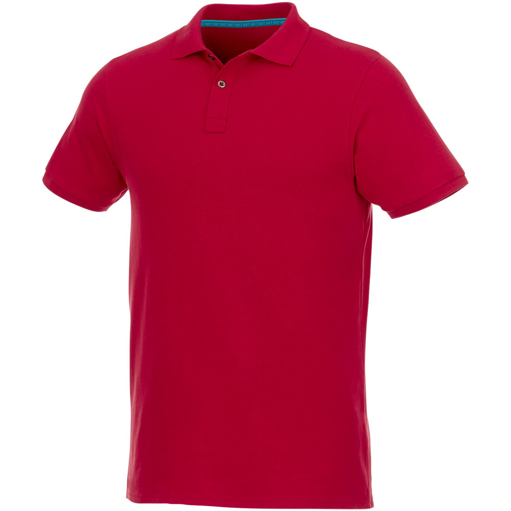 Beryl short sleeve men's organic recycled polo - red