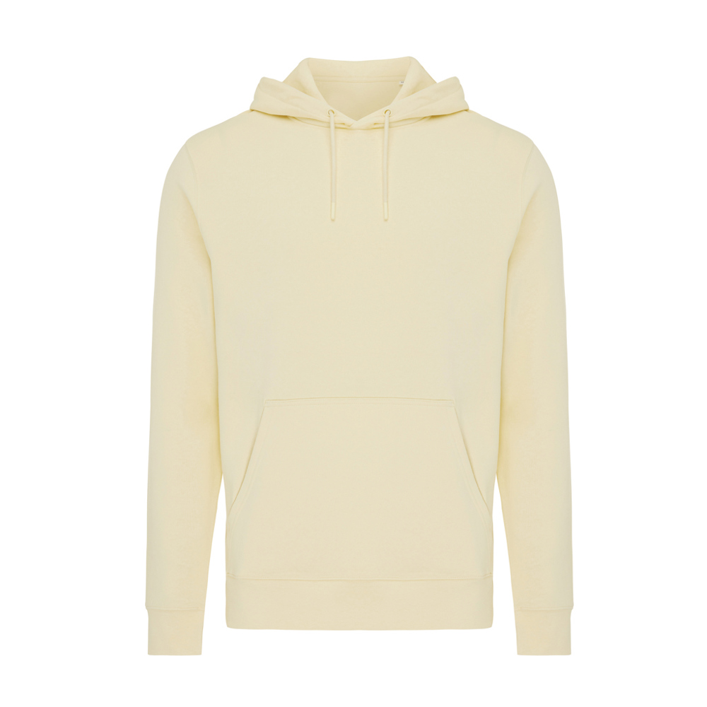 IQONIQ Rila lightweight recycled cotton hoodie - cream yellow (± PMS 12-0717 TCX)