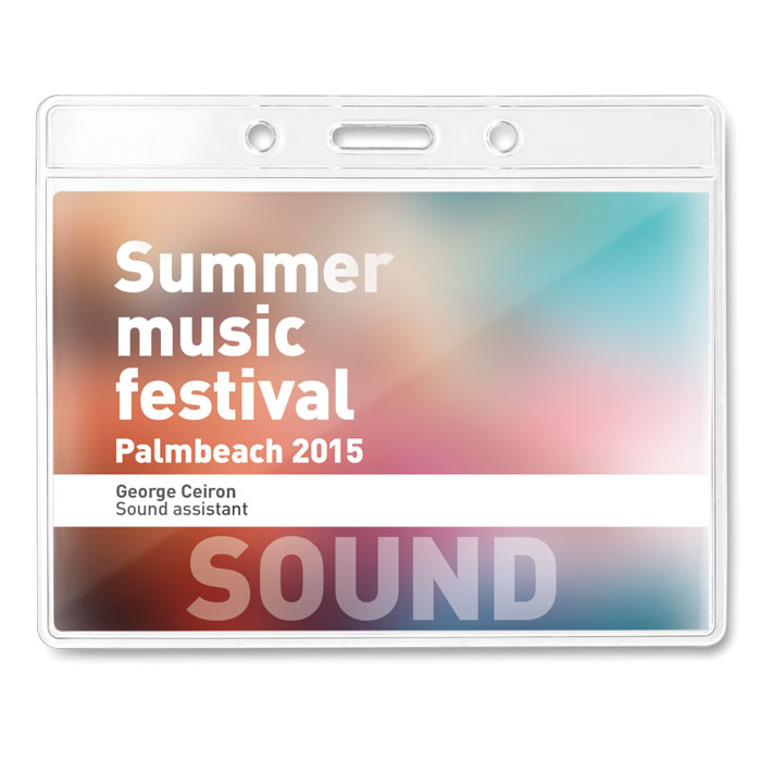 BADGY - Transparent badge 10cmx8cm