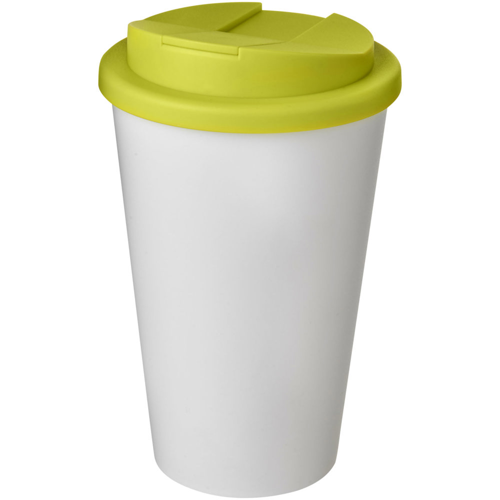 Americano® 350 ml tumbler with spill-proof lid - White, Lime