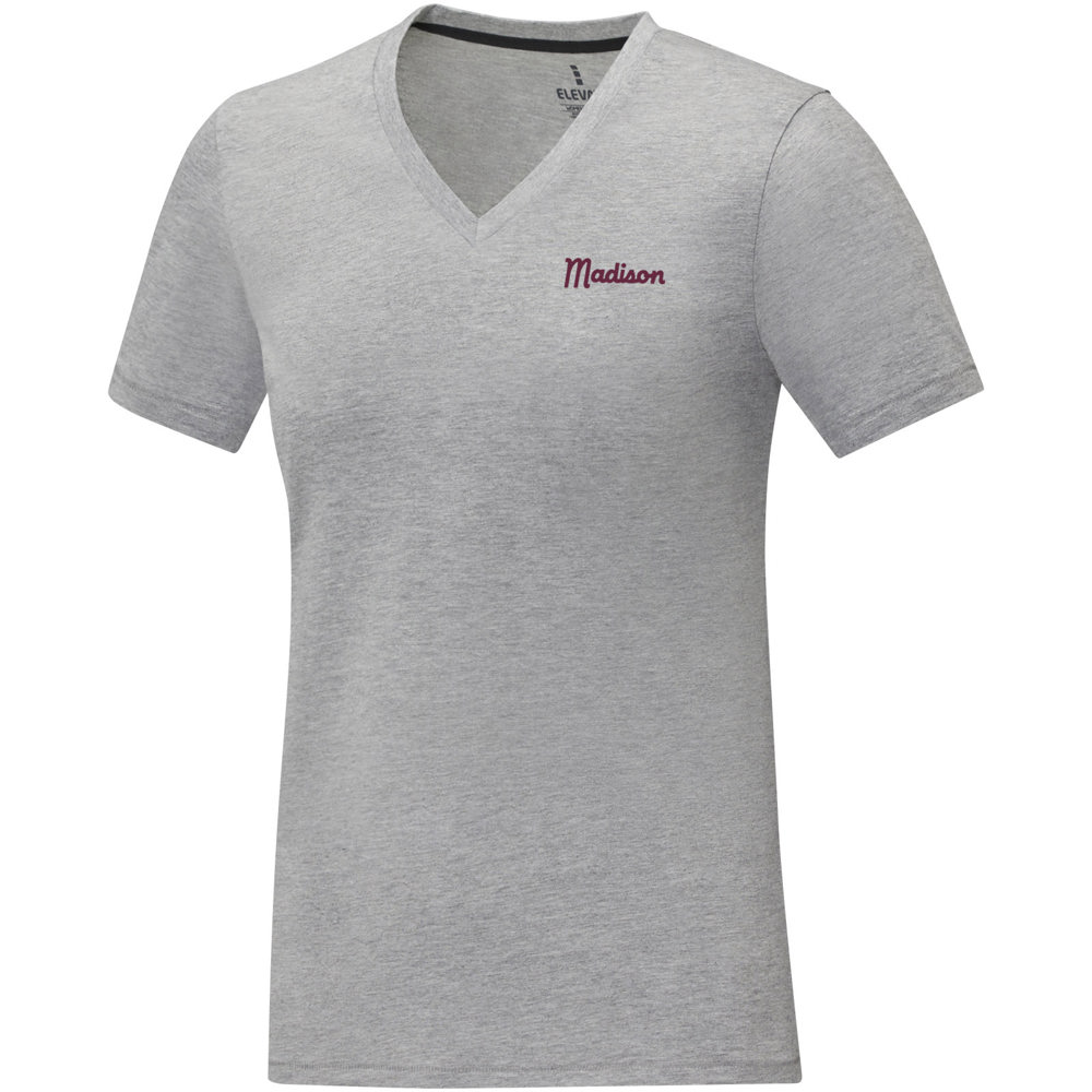 Somoto Dames T-shirt met V-hals en korte mouwen  