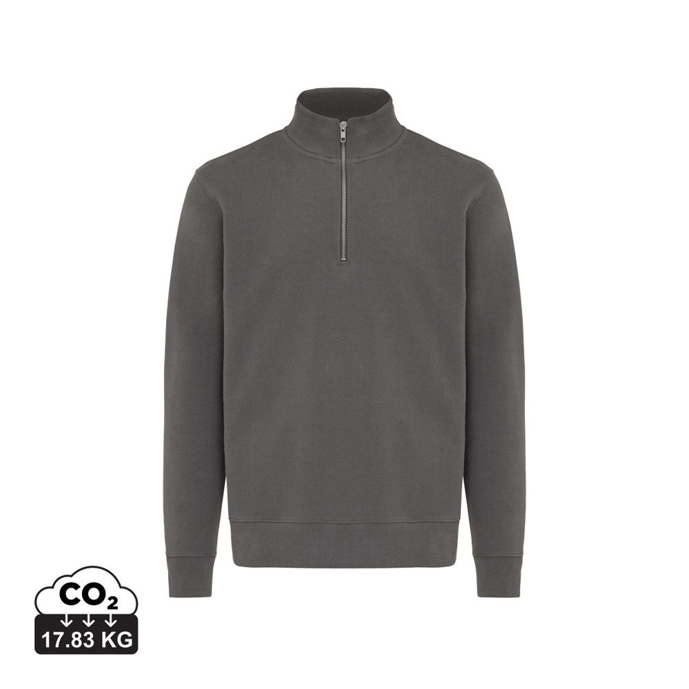IQONIQ Elgon Quarter-Zip-Sweater aus rec. Baumwolle