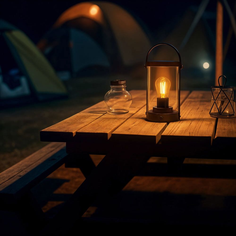 Edison-Bambuslampe