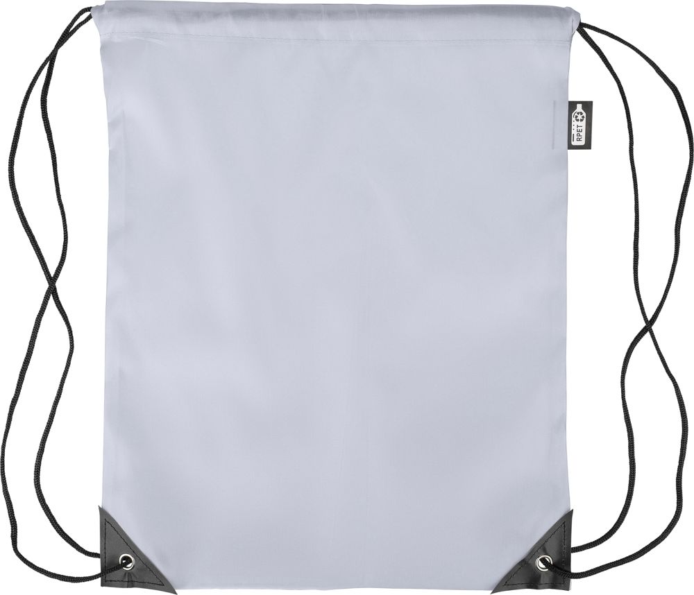 Recycled rPET polyester (210D) drawstring backpack Enrique - Grey