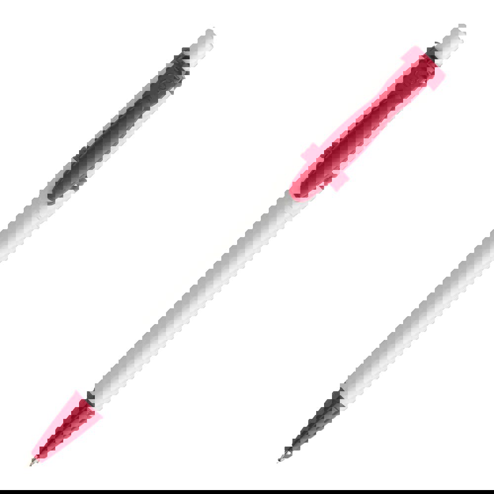 Ball pen Olly hardcolour - White / Pink