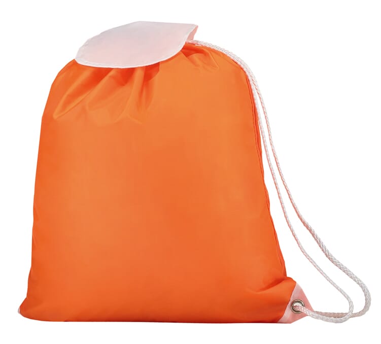 Promo bag with flap - Orange (PMS 165c) / White