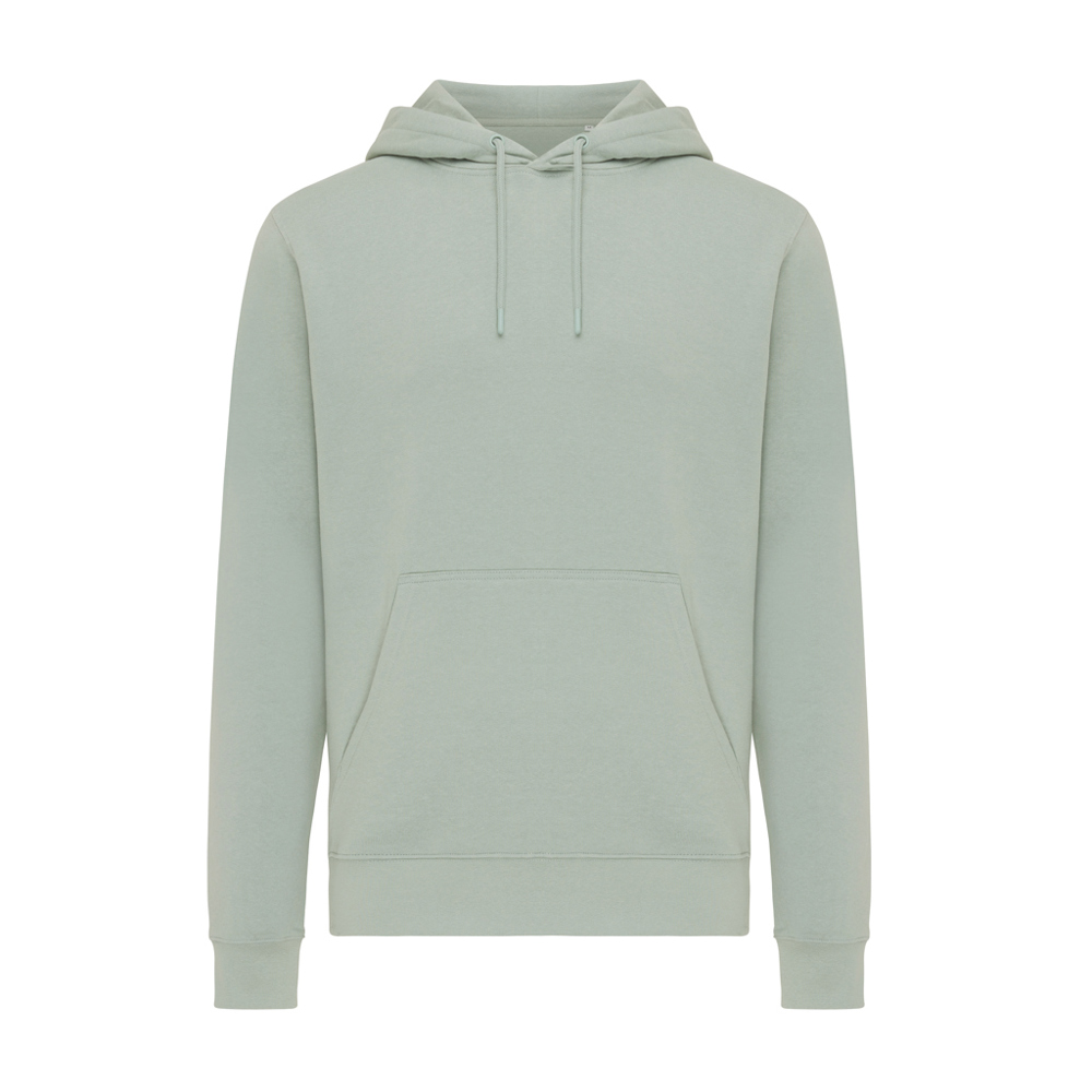 IQONIQ Rila lightweight recycled cotton hoodie - iceberg green (± PMS 15-5205 TCX)