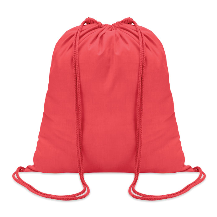 COLORED - 100gr/m² cotton drawstring bag - Red