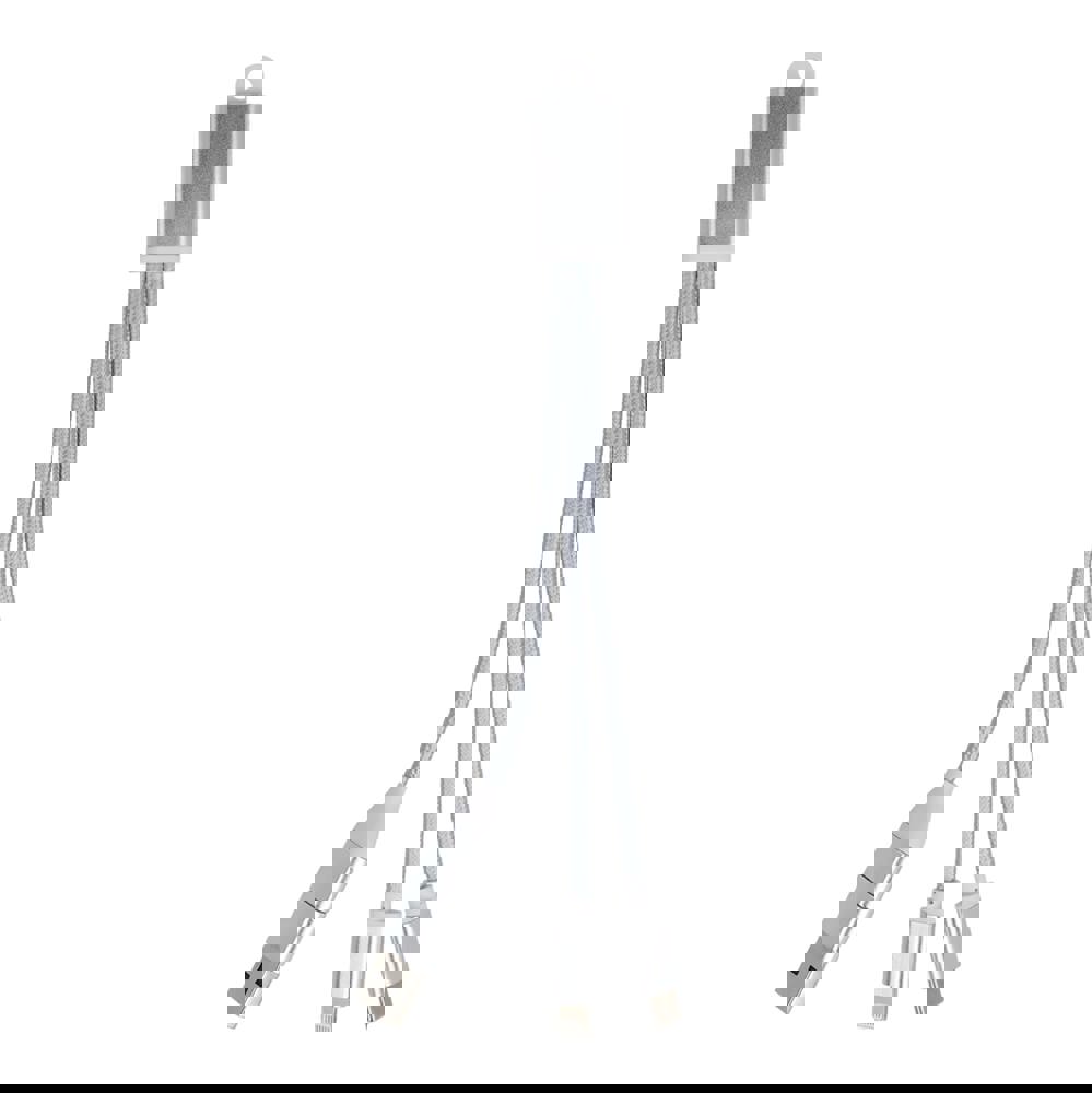 2-in-1 Charging Cable USB-A/C to USB-C &amp; Lightning Aluminium